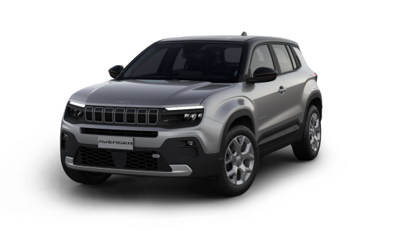 Jeep Avenger grise montrant son design élégant et robuste
